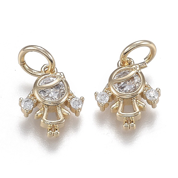 PandaHall Brass Micro Pave Clear Cubic Zirconia Pendants, Long-Lasting Plated, with Jump Ring, Little Girl, Real 18K Gold Plated, 12x10x3mm...
PandaHall Brass Micro Pave Clear Cubic Zirconia Pendants, Long-Lasting Plated, with Jump Ring, Little Girl, Real 18K Gold Plated, 12x10x3mm...