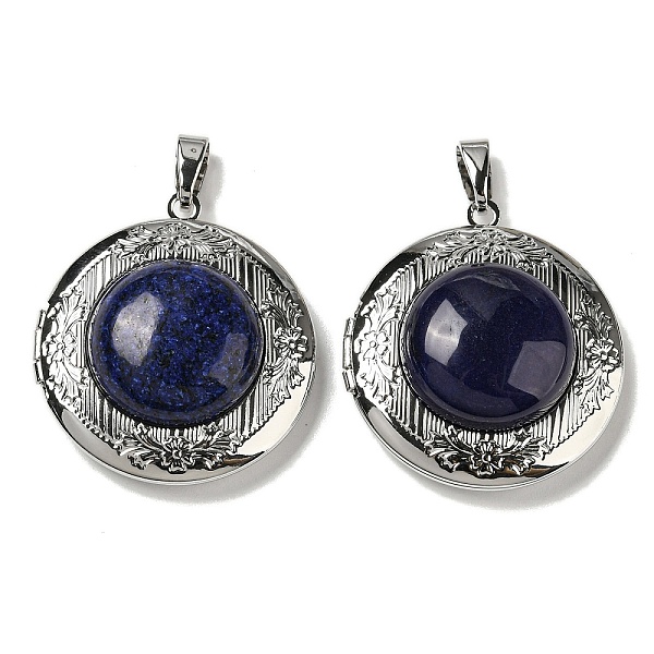 PandaHall Natural Lapis Lazuli Locket Pendants, Platinum Plated Alloy Flat Round Charms, 35.5x32.5x11~12mm, Hole: 8x4mm Lapis Lazuli Flat...
PandaHall Natural Lapis Lazuli Locket Pendants, Platinum Plated Alloy Flat Round Charms, 35.5x32.5x11~12mm, Hole: 8x4mm Lapis Lazuli Flat...
