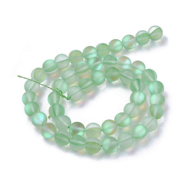 PandaHall Synthetic Moonstone Beads Strands, Holographic Beads, Half AB Color Plated, Frosted, Round, Pale Green, 8mm, Hole: 1mm, about...
PandaHall Synthetic Moonstone Beads Strands, Holographic Beads, Half AB Color Plated, Frosted, Round, Pale Green, 8mm, Hole: 1mm, about...