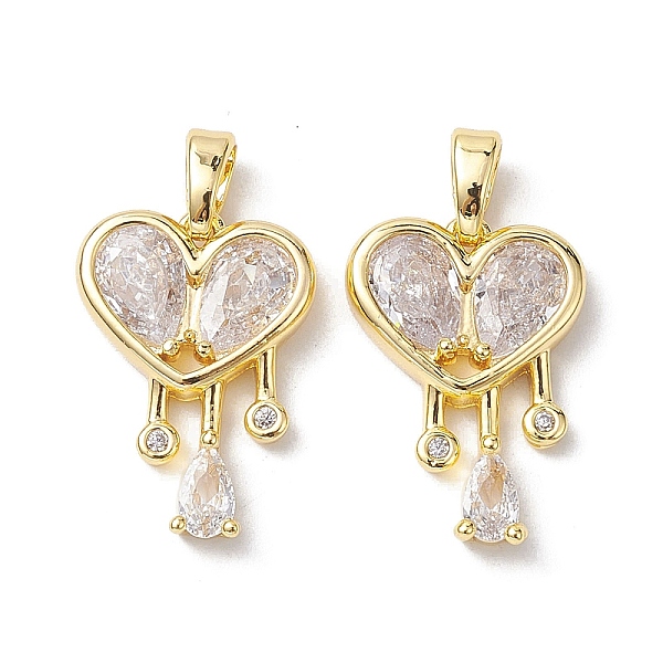 PandaHall Valentine's Day Brass Micro Pave Clear Cubic Zirconia Pendants, Heart Charms, Real 18K Gold Plated, 18.5x13x3mm, Hole: 5x2.8mm...
PandaHall Valentine's Day Brass Micro Pave Clear Cubic Zirconia Pendants, Heart Charms, Real 18K Gold Plated, 18.5x13x3mm, Hole: 5x2.8mm...