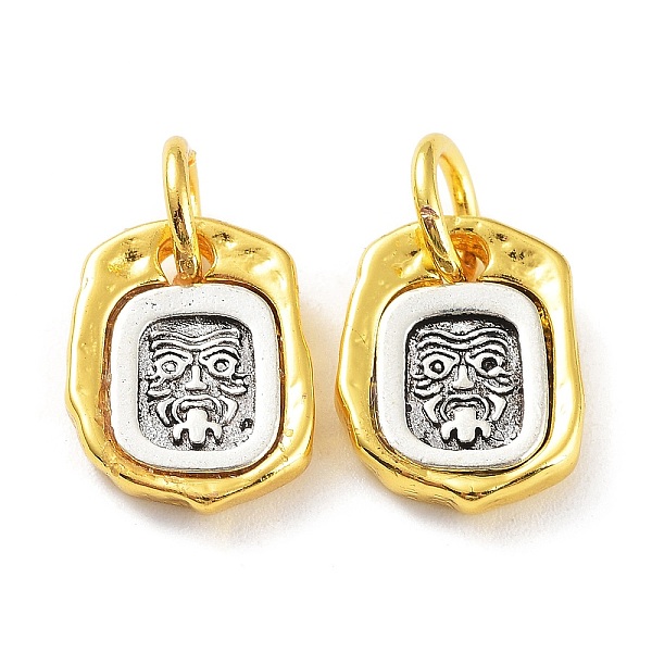 PandaHall Brass Charms, with Jump Ring, Rectangle with Human Charm, Antique Silver & Golden, 12.5x10x2.5mm, Hole: 4mm Brass Rectangle
PandaHall Brass Charms, with Jump Ring, Rectangle with Human Charm, Antique Silver & Golden, 12.5x10x2.5mm, Hole: 4mm Brass Rectangle