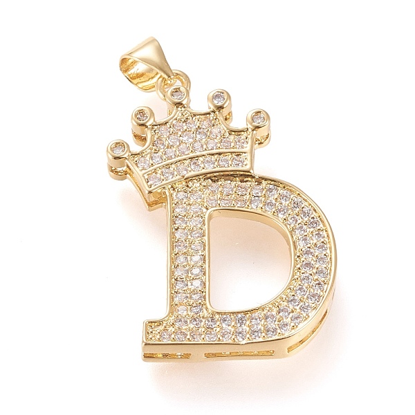 PandaHall Brass Micro Pave Cubic Zirconia Pendants, Long-Lasting Plated, with Snap on Bail, Letter.D with Crown, Real 18K Gold Plated, Clear...
PandaHall Brass Micro Pave Cubic Zirconia Pendants, Long-Lasting Plated, with Snap on Bail, Letter.D with Crown, Real 18K Gold Plated, Clear...