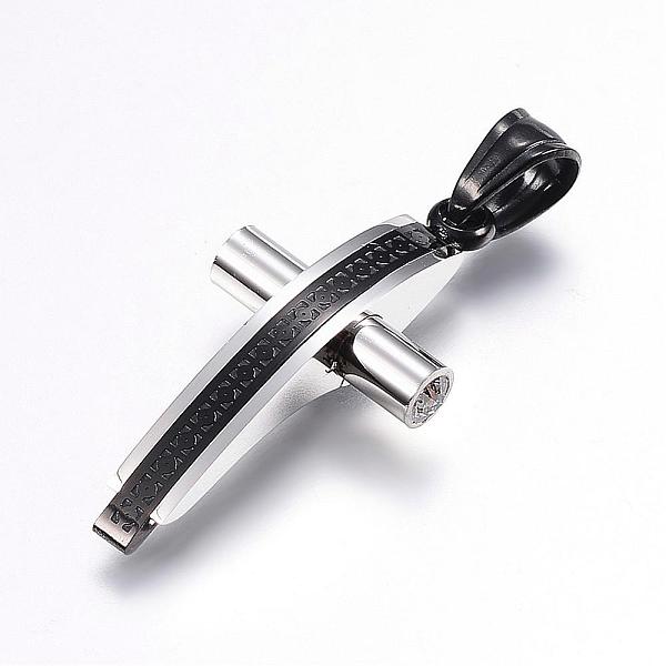 PandaHall 304 Stainless Steel Pendants, Cross, Gunmetal & Stainless Steel Color, 31x16x6mm, Hole: 7x4mm 304 Stainless Steel Cross
PandaHall 304 Stainless Steel Pendants, Cross, Gunmetal & Stainless Steel Color, 31x16x6mm, Hole: 7x4mm 304 Stainless Steel Cross