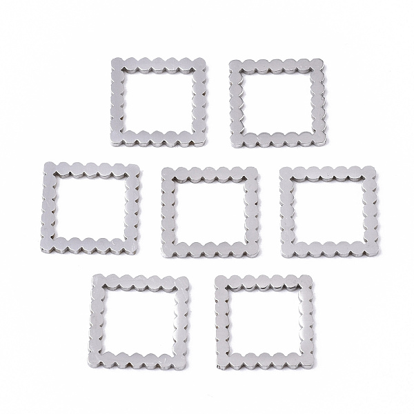 PandaHall 201 Stainless Steel Linking Rings, Laser Cut, Square, Stainless Steel Color, 11x11x1mm, Inner Diameter: 8x8mm 201 Stainless Steel...
PandaHall 201 Stainless Steel Linking Rings, Laser Cut, Square, Stainless Steel Color, 11x11x1mm, Inner Diameter: 8x8mm 201 Stainless Steel...
