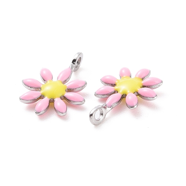 PandaHall 304 Stainless Steel Charms, with Enamel, Stainless Steel Color, Flower, Pearl Pink, 10x7.5x2mm, Hole: 1mm Stainless Steel+Enamel...
PandaHall 304 Stainless Steel Charms, with Enamel, Stainless Steel Color, Flower, Pearl Pink, 10x7.5x2mm, Hole: 1mm Stainless Steel+Enamel...