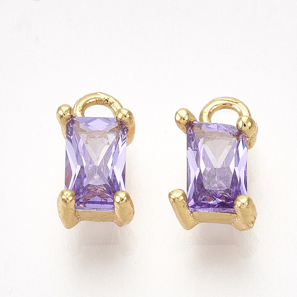 PandaHall Brass Cubic Zirconia Charms, Rectangle, Nickel Free, Real 18K Gold Plated, Medium Purple, 8x4x3mm, Hole: 1.2mm Brass+Cubic...
PandaHall Brass Cubic Zirconia Charms, Rectangle, Nickel Free, Real 18K Gold Plated, Medium Purple, 8x4x3mm, Hole: 1.2mm Brass+Cubic...