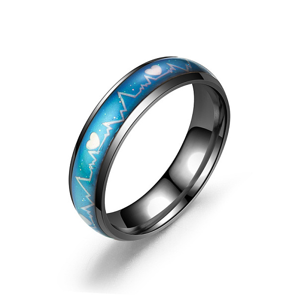 PandaHall Heart Beat Mood Ring, Temperature Change Color Emotion Feeling Stainless Steel Plain Ring for Women, Electrophoresis Black, US...
PandaHall Heart Beat Mood Ring, Temperature Change Color Emotion Feeling Stainless Steel Plain Ring for Women, Electrophoresis Black, US...