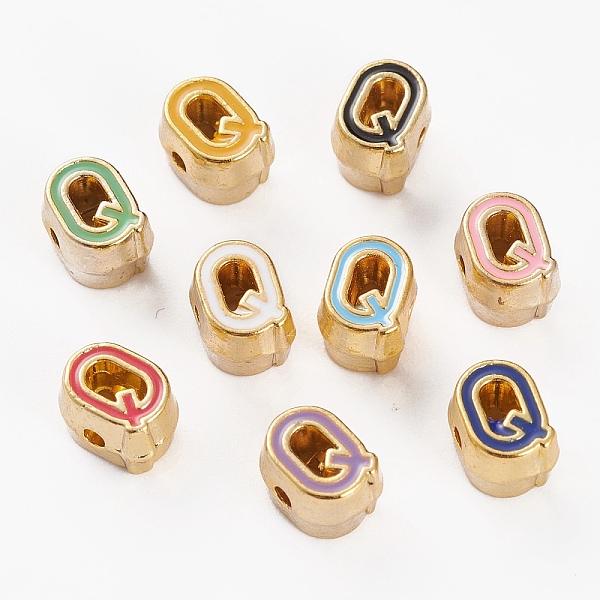 PandaHall Alloy Enamel Beads, Cadmium Free & Lead Free, Mixed Color, Letter.Q, 7x5x5mm, Hole: 1.2mm Alloy+Enamel Letter Q Multicolor
PandaHall Alloy Enamel Beads, Cadmium Free & Lead Free, Mixed Color, Letter.Q, 7x5x5mm, Hole: 1.2mm Alloy+Enamel Letter Q Multicolor
