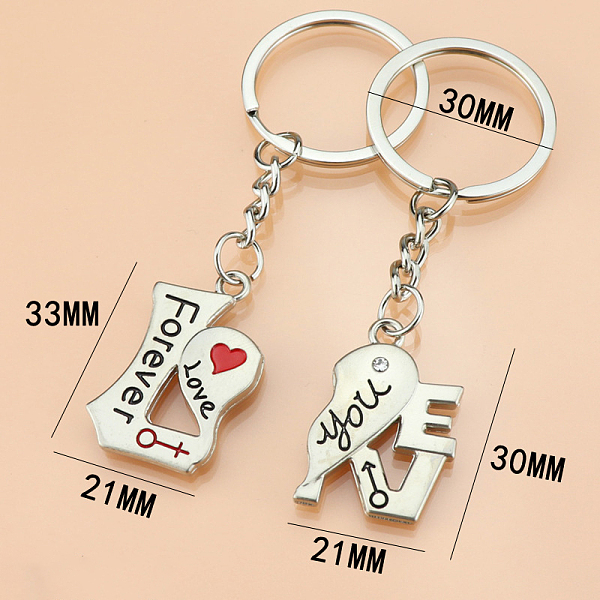 PandaHall Alloy Couples Keychain, Heart and LOVE Word, Platinum, Pendant: 3~3.3x2.1cm Alloy Word
PandaHall Alloy Couples Keychain, Heart and LOVE Word, Platinum, Pendant: 3~3.3x2.1cm Alloy Word