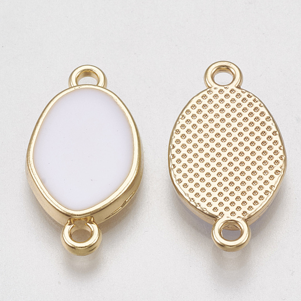 PandaHall Alloy Links connectors, with Enamel, Oval, Light Gold, White, 20.5x11x2.5mm, Hole: 1.2mm Alloy+Enamel Oval White
PandaHall Alloy Links connectors, with Enamel, Oval, Light Gold, White, 20.5x11x2.5mm, Hole: 1.2mm Alloy+Enamel Oval White