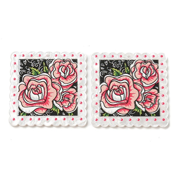 PandaHall Opaque Acrylic Pendants, Square with Flower, Colorful, 34.5x34.5x2mm, Hole: 1.6mm Acrylic Square
PandaHall Opaque Acrylic Pendants, Square with Flower, Colorful, 34.5x34.5x2mm, Hole: 1.6mm Acrylic Square