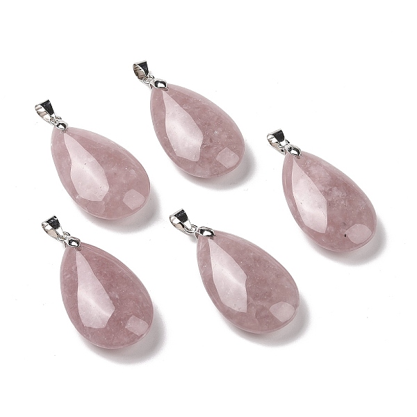 PandaHall Natural Strawberry Quartz Pendants, Teardrop Charm, with Platinum Tone Brass Findings, 35~36x20~21x7.5~10mm, Hole: 4x6mm...
PandaHall Natural Strawberry Quartz Pendants, Teardrop Charm, with Platinum Tone Brass Findings, 35~36x20~21x7.5~10mm, Hole: 4x6mm...