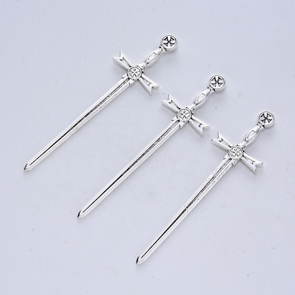 PandaHall Tibetan Style Alloy Cabochons, Long Swords, Cadmium Free & Lead Free, for Crafting, Jewelry Making, Antique Silver, 91.5x24.5x4mm...
PandaHall Tibetan Style Alloy Cabochons, Long Swords, Cadmium Free & Lead Free, for Crafting, Jewelry Making, Antique Silver, 91.5x24.5x4mm...