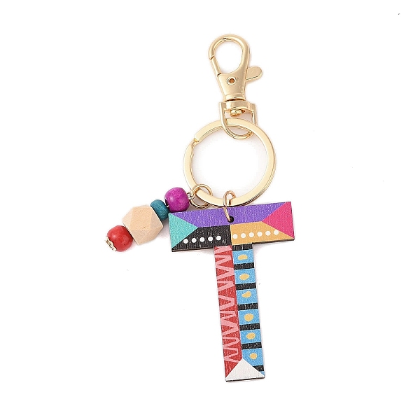 PandaHall Wood Keychain, with Dye & Iron Key Ring, Letter T, 11.6~12.1cm Wood Letter T
PandaHall Wood Keychain, with Dye & Iron Key Ring, Letter T, 11.6~12.1cm Wood Letter T