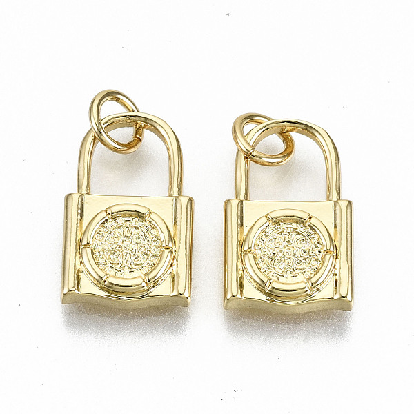 PandaHall Brass Pendants, with Jump Rings, Nickel Free, Padlock with Saint Benedict Medal/Saint Benedict, Real 16K Gold Plated, 15x9.5x3mm...
PandaHall Brass Pendants, with Jump Rings, Nickel Free, Padlock with Saint Benedict Medal/Saint Benedict, Real 16K Gold Plated, 15x9.5x3mm...