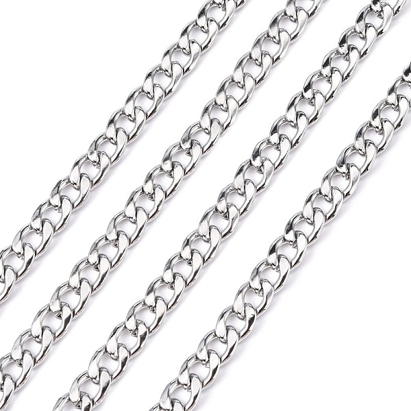 PandaHall 304 Stainless Steel Cuban Link Chains, Chunky Curb Chains, Unwelded, with Spool, Stainless Steel Color, 6mm 304 Stainless Steel
PandaHall 304 Stainless Steel Cuban Link Chains, Chunky Curb Chains, Unwelded, with Spool, Stainless Steel Color, 6mm 304 Stainless Steel