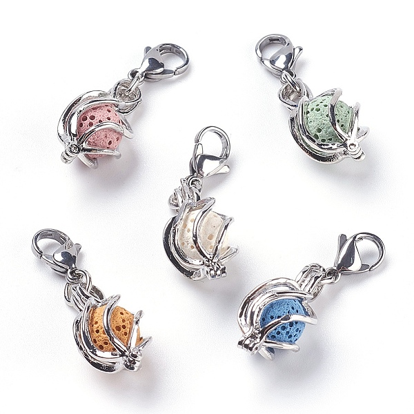 PandaHall Brass Locket Pendants, Cage Pendants, with Dyed Lava Rock Perfume Beads, Brass Jump Rings and 304 Stainless Steel Lobster Claw..., Multicolor
PandaHall Brass Locket Pendants, Cage Pendants, with Dyed Lava Rock Perfume Beads, Brass Jump Rings and 304 Stainless Steel Lobster Claw..., Multicolor