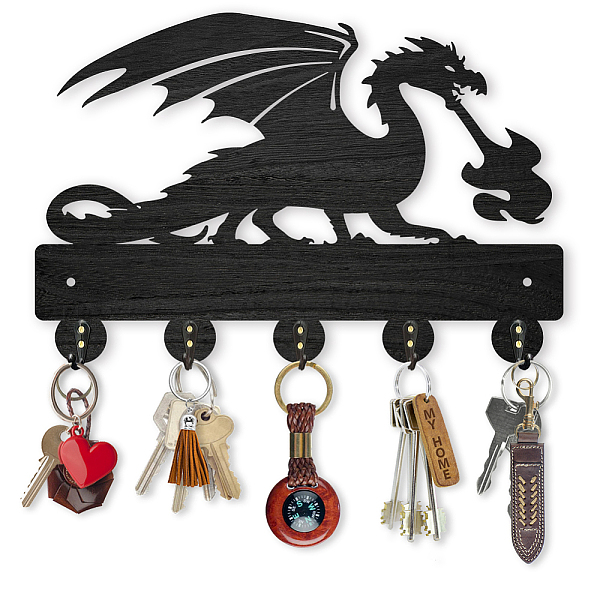 PandaHall Wood & Iron Wall Mounted Hook Hangers, Decorative Organizer Rack, with 2Pcs Screws, 5 Hooks for Bag Clothes Key Scarf Hanging..., Black
PandaHall Wood & Iron Wall Mounted Hook Hangers, Decorative Organizer Rack, with 2Pcs Screws, 5 Hooks for Bag Clothes Key Scarf Hanging..., Black