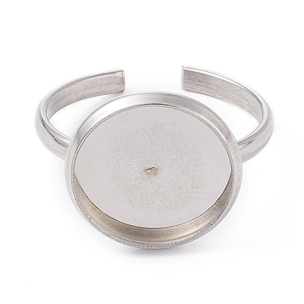 PandaHall 304 Stainless Steel Cuff Rings Components, Pad Ring Base Findings, Flat Round, Stainless Steel Color, Tray: 12mm, 2~13.5mm, US...
PandaHall 304 Stainless Steel Cuff Rings Components, Pad Ring Base Findings, Flat Round, Stainless Steel Color, Tray: 12mm, 2~13.5mm, US...