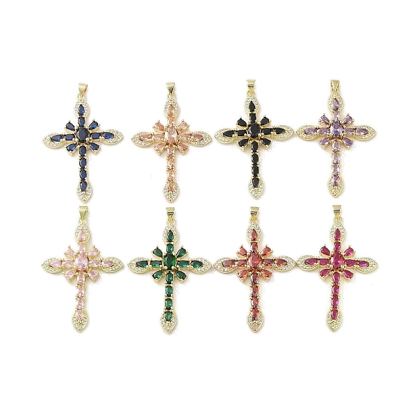 PandaHall Real 18K Gold Plated Brass Micro Pave Cubic Zirconia Pendants, with Glass, Cross, Mixed Color, 48.5x33x6.5mm, Hole: 3.4x4mm..., Multicolor
PandaHall Real 18K Gold Plated Brass Micro Pave Cubic Zirconia Pendants, with Glass, Cross, Mixed Color, 48.5x33x6.5mm, Hole: 3.4x4mm..., Multicolor