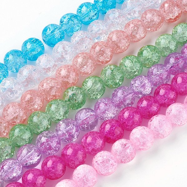 PandaHall Crackle Glass Bead Strands, Round, Mixed Color, 10~10.5mm, Hole: 1.5mm, about 38~39pcs/strand, 14.56 inch~15.15 inch(37~38.5cm)..., Multicolor
PandaHall Crackle Glass Bead Strands, Round, Mixed Color, 10~10.5mm, Hole: 1.5mm, about 38~39pcs/strand, 14.56 inch~15.15 inch(37~38.5cm)..., Multicolor