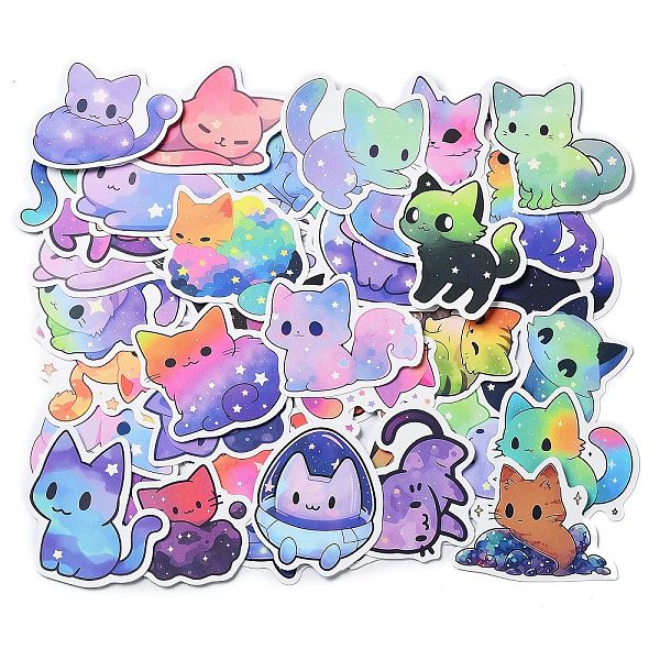 PandaHall 50Pcs PVC Waterproof Cat Stickers, for Suitcase, Skateboard, Refrigerator, Helmet, Mobile Phone Shell, Cat Shape..., Multicolor
PandaHall 50Pcs PVC Waterproof Cat Stickers, for Suitcase, Skateboard, Refrigerator, Helmet, Mobile Phone Shell, Cat Shape..., Multicolor