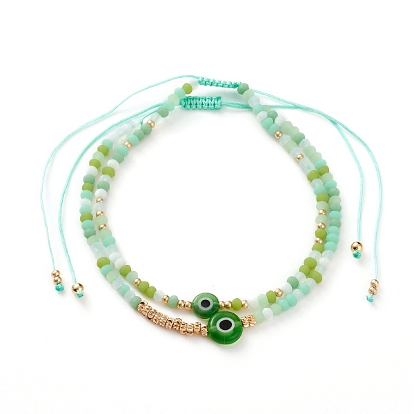 PandaHall Adjustable Nylon Cord Braided Bead Bracelets Sets, with Evil Eye Lampwork Beads, FGB Glass Seed Beads, Frosted Glass Beads and...
PandaHall Adjustable Nylon Cord Braided Bead Bracelets Sets, with Evil Eye Lampwork Beads, FGB Glass Seed Beads, Frosted Glass Beads and...