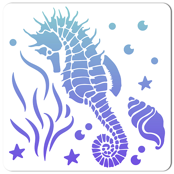 PandaHall PET Plastic Drawing Painting Stencils Templates, Square, Creamy White, Sea Horse Pattern, 30x30cm Plastic Sea Horse
PandaHall PET Plastic Drawing Painting Stencils Templates, Square, Creamy White, Sea Horse Pattern, 30x30cm Plastic Sea Horse