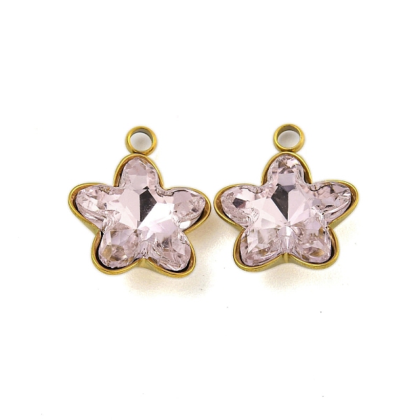 PandaHall Ion Plating(IP) 304 Stainless Steel Charms, with Glass, Real 18K Gold Plated, Star, Lavender, 15x13x5.5mm, Hole: 2mm Stainless..., Purple
PandaHall Ion Plating(IP) 304 Stainless Steel Charms, with Glass, Real 18K Gold Plated, Star, Lavender, 15x13x5.5mm, Hole: 2mm Stainless..., Purple