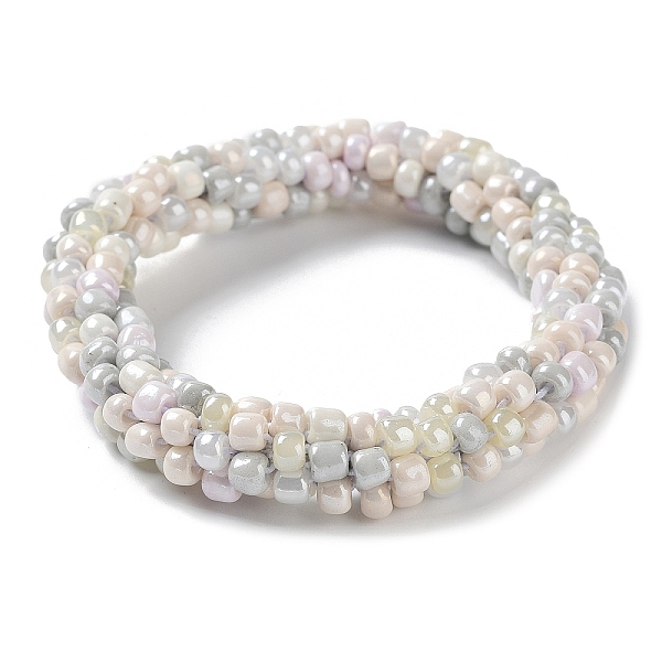 PandaHall Crochet Glass Beads Braided Stretch Bracelet, Nepel Boho Style Bracelet, WhiteSmoke, Inner Diameter: 1-3/4 inch(4.5cm) Glass Round..., White
PandaHall Crochet Glass Beads Braided Stretch Bracelet, Nepel Boho Style Bracelet, WhiteSmoke, Inner Diameter: 1-3/4 inch(4.5cm) Glass Round..., White