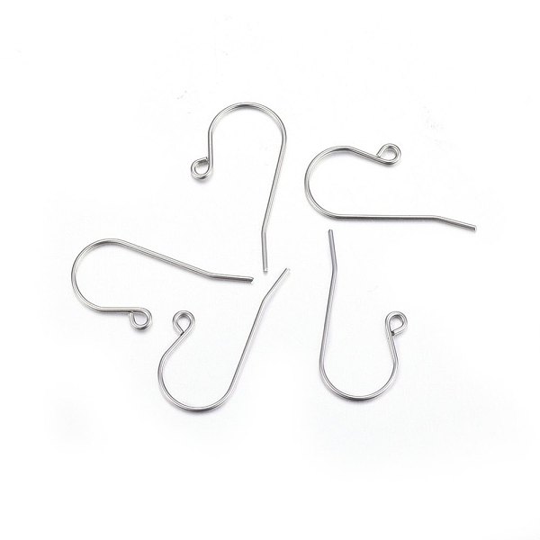 PandaHall 316 Stainless Steel Earring Hooks, Ear Wire, with Horizontal Loop, Stainless Steel Color, 16x27x0.8mm, Hole: 2mm, 20 Gauge, Pin...
PandaHall 316 Stainless Steel Earring Hooks, Ear Wire, with Horizontal Loop, Stainless Steel Color, 16x27x0.8mm, Hole: 2mm, 20 Gauge, Pin...