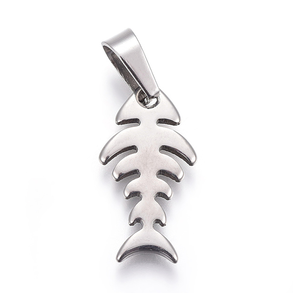 PandaHall 304 Stainless Steel Pendants, Fish Bone, Stainless Steel Color, 21.5x11.5x1.5mm, Hole: 4x8mm 304 Stainless Steel Fish
PandaHall 304 Stainless Steel Pendants, Fish Bone, Stainless Steel Color, 21.5x11.5x1.5mm, Hole: 4x8mm 304 Stainless Steel Fish