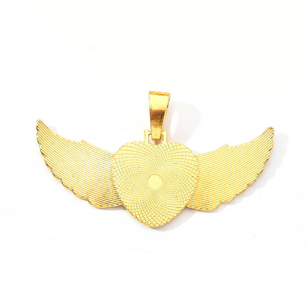 PandaHall Alloy Pendant Cabochon Settings, with Crystal Rhinestone, Cadmium Free & Lead Free, Heart with Wing, Golden, Tray: 23x25mm..., Clear
PandaHall Alloy Pendant Cabochon Settings, with Crystal Rhinestone, Cadmium Free & Lead Free, Heart with Wing, Golden, Tray: 23x25mm..., Clear