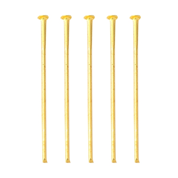 PandaHall Iron Flat Head Pins, Cadmium Free & Lead Free, Golden, 30x0.75~0.8mm, 20 Gauge, about 6730pcs/1000g, Head: 2mm Iron
PandaHall Iron Flat Head Pins, Cadmium Free & Lead Free, Golden, 30x0.75~0.8mm, 20 Gauge, about 6730pcs/1000g, Head: 2mm Iron
