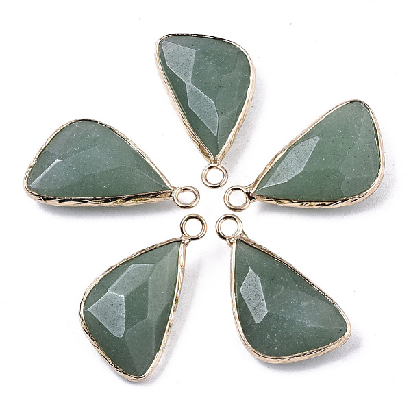 PandaHall Natural Green Aventurine Pendants, with Light Gold Plated Brass Edge and Loop, Triangle, Faceted, 25~26x16x6mm, Hole: 2.5mm Green...
PandaHall Natural Green Aventurine Pendants, with Light Gold Plated Brass Edge and Loop, Triangle, Faceted, 25~26x16x6mm, Hole: 2.5mm Green...