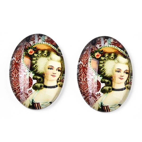 PandaHall Glass Cabochons, with European Style Pattern, Oval, Dark Khaki, 25x18x6mm Glass Oval
PandaHall Glass Cabochons, with European Style Pattern, Oval, Dark Khaki, 25x18x6mm Glass Oval