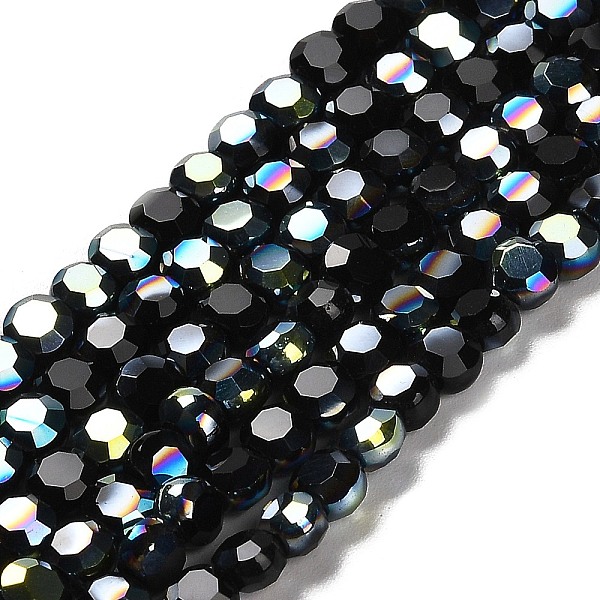 PandaHall Electroplate Glass Beads Strands, Half Rainbow Plated, Faceted, Flat Round, Black, 4x3mm, Hole: 4x3mm, about 95pcs/strand, 14 inch...
PandaHall Electroplate Glass Beads Strands, Half Rainbow Plated, Faceted, Flat Round, Black, 4x3mm, Hole: 4x3mm, about 95pcs/strand, 14 inch...