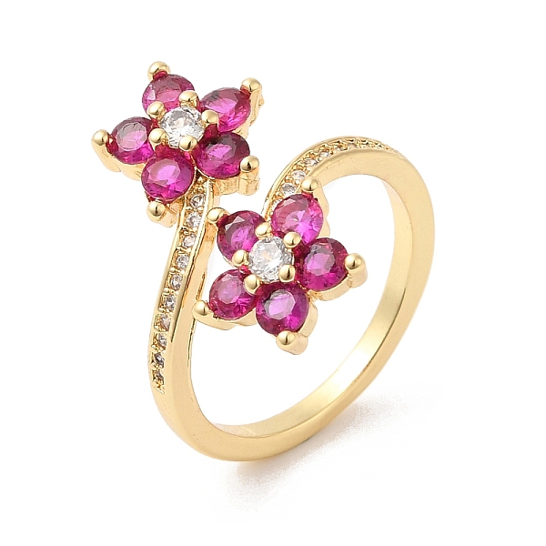 PandaHall Cubic Zirconia Flower Open Cuff Rings, Real 16K Gold Plated Brass Jewelry for Women, Deep Pink, US Size 6(16.5mm) Brass+Cubic...
PandaHall Cubic Zirconia Flower Open Cuff Rings, Real 16K Gold Plated Brass Jewelry for Women, Deep Pink, US Size 6(16.5mm) Brass+Cubic...