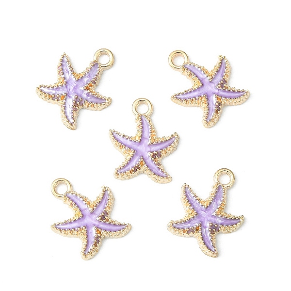 PandaHall Alloy Enamel Pendants, Starfish, Light Gold, Violet, 18x15x3mm, Hole: 2.5mm Alloy+Enamel Starfish Purple
PandaHall Alloy Enamel Pendants, Starfish, Light Gold, Violet, 18x15x3mm, Hole: 2.5mm Alloy+Enamel Starfish Purple