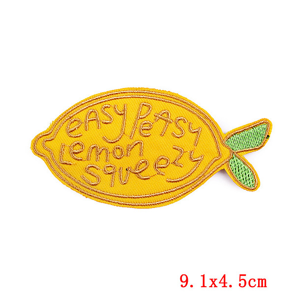 PandaHall Word Pattern Computerized Embroidery Cloth Iron on/Sew on Patches, Costume Accessories, Lemon Pattern, 45x91mm Cloth Lemon Gold
PandaHall Word Pattern Computerized Embroidery Cloth Iron on/Sew on Patches, Costume Accessories, Lemon Pattern, 45x91mm Cloth Lemon Gold