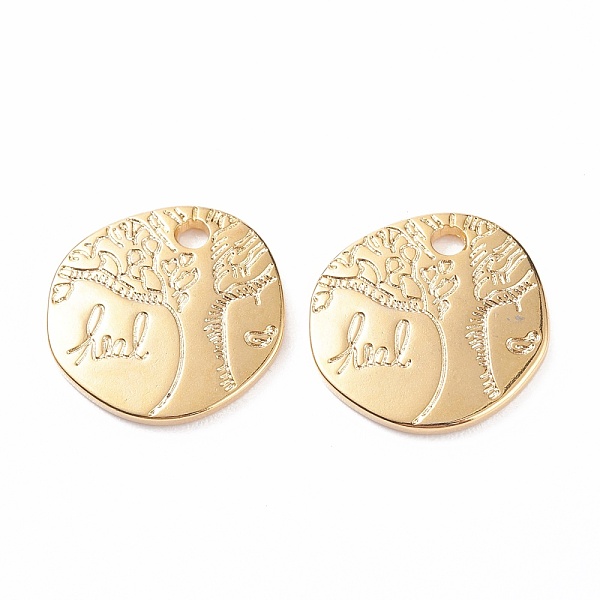 PandaHall 304 Stainless Steel Pendants, Textured, Flat Round with Tree, Golden, 16x16x2mm, Hole: 2mm 304 Stainless Steel Flat Round
PandaHall 304 Stainless Steel Pendants, Textured, Flat Round with Tree, Golden, 16x16x2mm, Hole: 2mm 304 Stainless Steel Flat Round