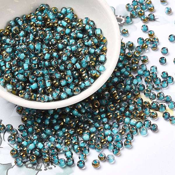 PandaHall Glass Seed Beads, Half Plated, Inside Colours, Round Hole, Round, Medium Turquoise, 4x3mm, Hole: 1.4mm, 5000pcs/pound Glass
PandaHall Glass Seed Beads, Half Plated, Inside Colours, Round Hole, Round, Medium Turquoise, 4x3mm, Hole: 1.4mm, 5000pcs/pound Glass