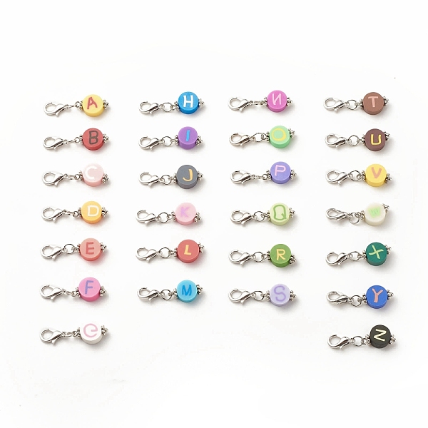 PandaHall Handmade Polymer Clay Pendant Decorations, with Zinc Alloy Lobster Claw Clasps, Alphabet, Flat Round with Capital Letter, Platinum..., Multicolor
PandaHall Handmade Polymer Clay Pendant Decorations, with Zinc Alloy Lobster Claw Clasps, Alphabet, Flat Round with Capital Letter, Platinum..., Multicolor