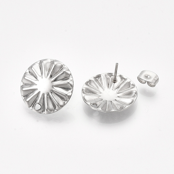 PandaHall 304 Stainless Steel Stud Earring Findings, with Ear Nuts/Earring Backs, Flat Round, Stainless Steel Color, 17mm, Hole: 1.8mm, Pin...
PandaHall 304 Stainless Steel Stud Earring Findings, with Ear Nuts/Earring Backs, Flat Round, Stainless Steel Color, 17mm, Hole: 1.8mm, Pin...