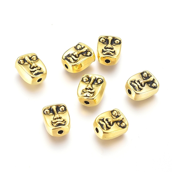 PandaHall Tibetan Style Alloy Human Face Beads, Lead Free & Cadmium Free, Antique Golden, 12x10x7mm, Hole: 2mm Alloy Body
PandaHall Tibetan Style Alloy Human Face Beads, Lead Free & Cadmium Free, Antique Golden, 12x10x7mm, Hole: 2mm Alloy Body