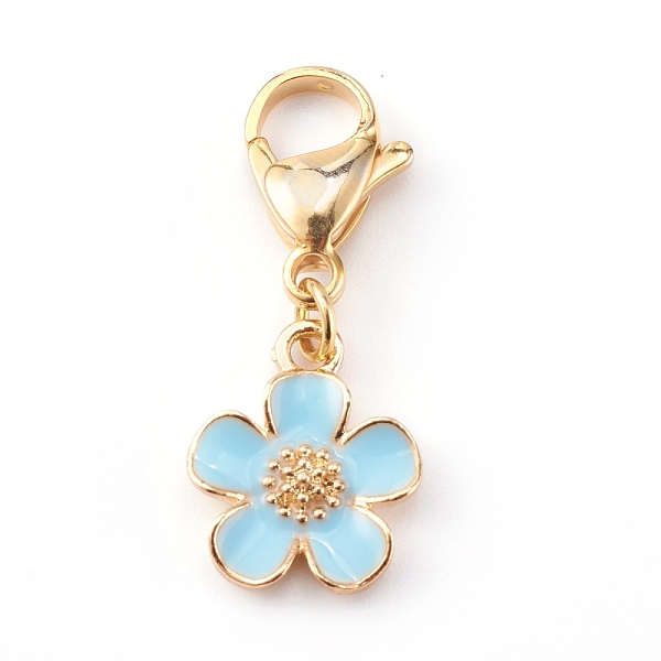 PandaHall Zinc Alloy Enamel Pendants, with Golden 304 Stainless Steel Lobster Claw Clasps, Flower, Light Sky Blue, 31mm, Flower...
PandaHall Zinc Alloy Enamel Pendants, with Golden 304 Stainless Steel Lobster Claw Clasps, Flower, Light Sky Blue, 31mm, Flower...