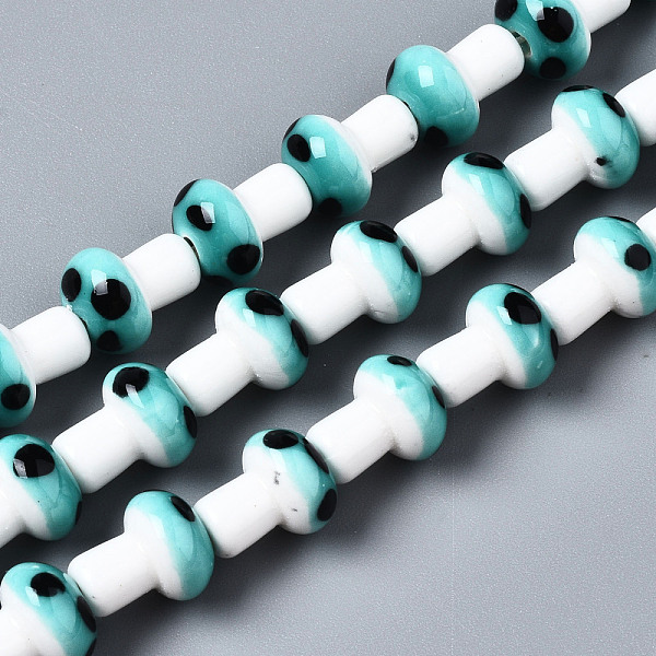 PandaHall Handmade Porcelain Ceramic Beads Strands, Mushroom, Turquoise, 12x10mm, Hole: 1.5mm, about 25pcs/strand, 11.81 inch(30cm)..., Green
PandaHall Handmade Porcelain Ceramic Beads Strands, Mushroom, Turquoise, 12x10mm, Hole: 1.5mm, about 25pcs/strand, 11.81 inch(30cm)..., Green