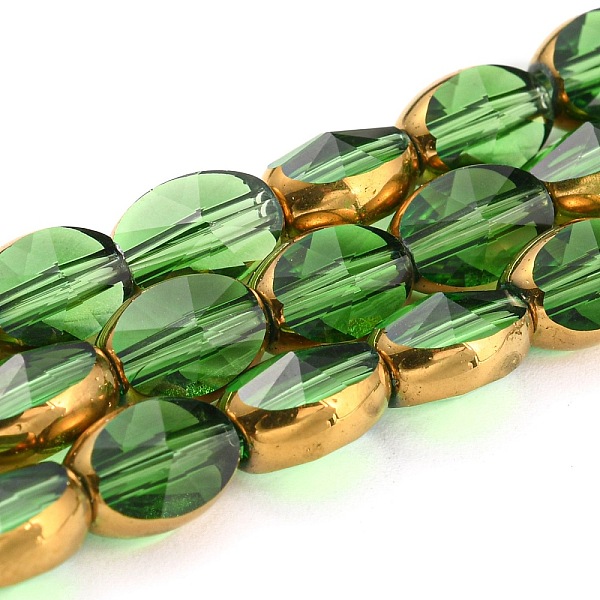 PandaHall Electroplate Transparent Glass Beads Strands, with Golden Plated Edge, Faceted Oval, Lime Green, 8~9x6.5x5mm, Hole: 1.2mm, about...
PandaHall Electroplate Transparent Glass Beads Strands, with Golden Plated Edge, Faceted Oval, Lime Green, 8~9x6.5x5mm, Hole: 1.2mm, about...
