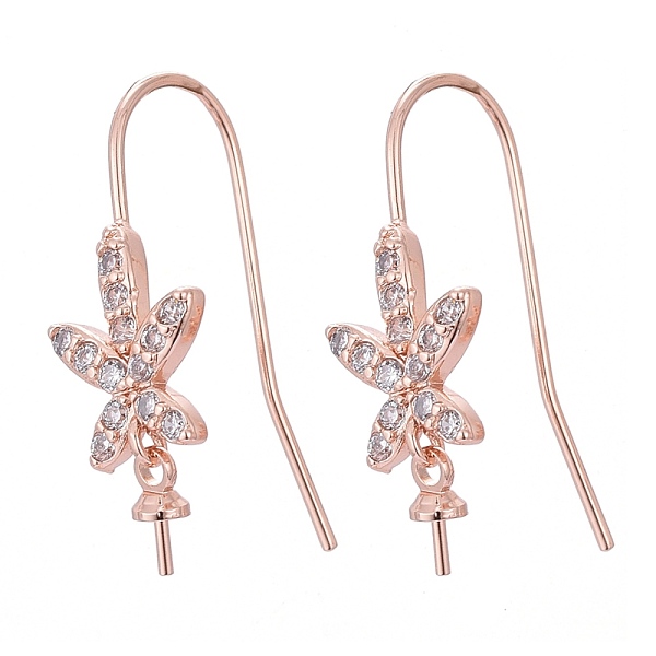PandaHall Brass Micro Pave Cubic Zirconia Earring Hooks, for Half Drilled Beads, Long-Lasting Plated, Flower, Clear, Rose Gold, 25mm, 21...
PandaHall Brass Micro Pave Cubic Zirconia Earring Hooks, for Half Drilled Beads, Long-Lasting Plated, Flower, Clear, Rose Gold, 25mm, 21...