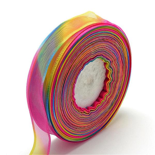 PandaHall Organza Ribbon, Colorful, 1 inch(25mm), about 100yards/roll Polyester None
PandaHall Organza Ribbon, Colorful, 1 inch(25mm), about 100yards/roll Polyester None